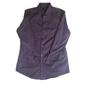 Marc Anthony Button Up Shirt Men's   Slim Fit Long Sleeve Stretch 16 32/33